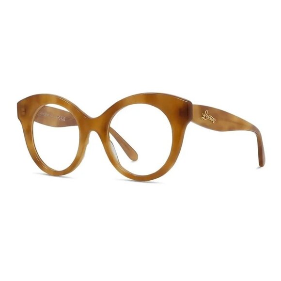 NWT LOEWE EYEGLASSES WOMEN CAT EYE HAVANA EYEWEAR LOEWE LW50074I 053 - Picture 1 of 3